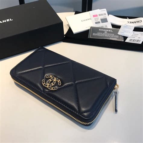 chanel long zipped wallet